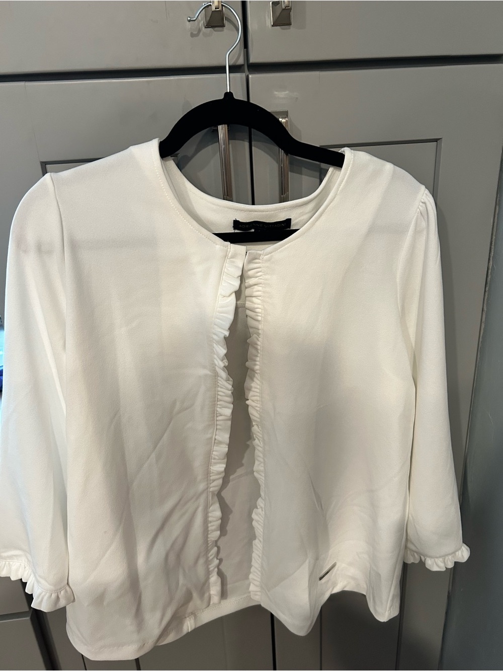 Adrienne Vittadini Ruffle Cardigan